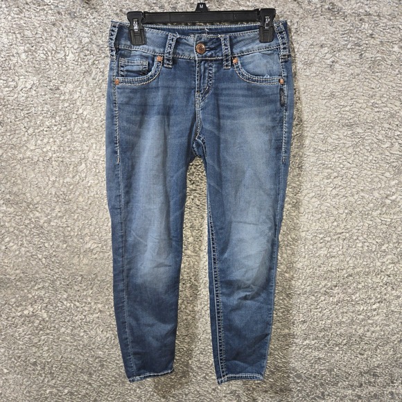 Silver Jeans Co. Denim - Silver Jeans Co Suki Mid Rise Skinny Jeans Medium Wash Blue Denim Women 29x23